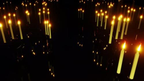 Videohive - Flying In Candlestick Night 02 4K - 34215945
