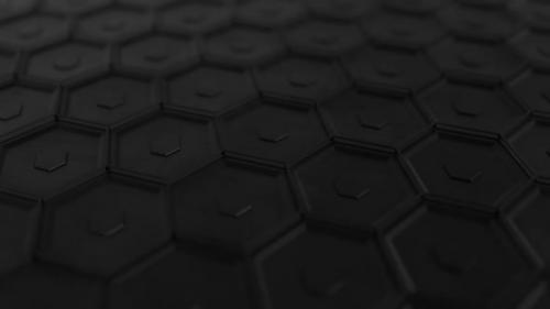 Videohive - Hexagons Black Scratched Metal Plate - 29986036