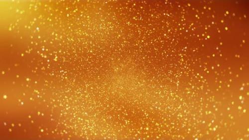 Videohive - Luxurious Golden Particles Light Keeps Rotating - 33291286