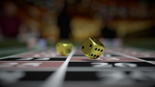 Videohive - Casino Dices Drop Slow Motion - 33936082