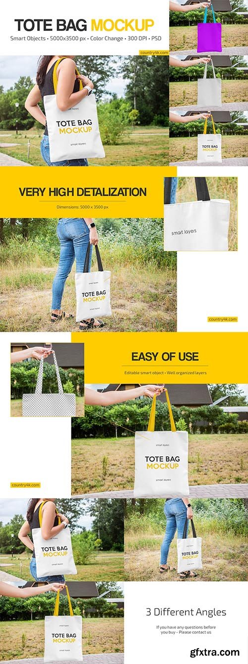 CreativeMarket - Tote Bag Mockup Set 6423121