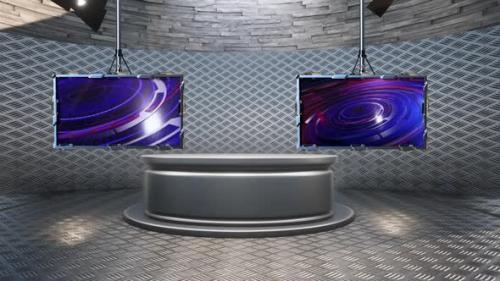 Videohive - 3D Virtual News Studio Background A50035 - 34249129