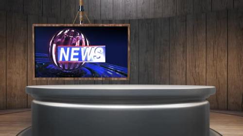 Videohive - 3D Virtual News Studio Background A50015 - 34249144