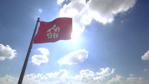 Videohive - Leicester City Flag (UK) on a Flagpole V4 - 4K - 34278401