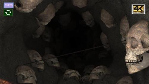 Videohive - Halloween Mystery Skull Cave A3 4K - 34327884