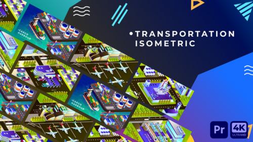 Videohive - Transportation Isometric Animation | Premiere Pro MOGRT - 34349477
