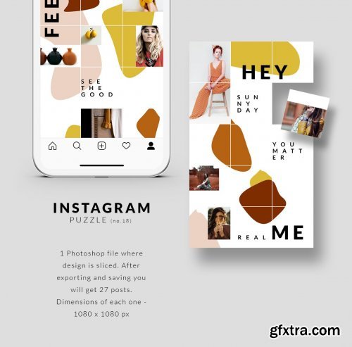 CreativeMarket - Instagram PUZZLE template - Abstract 3738245
