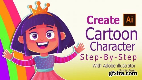 Create a cartoon character with adobe illustrator Step-By-Step !