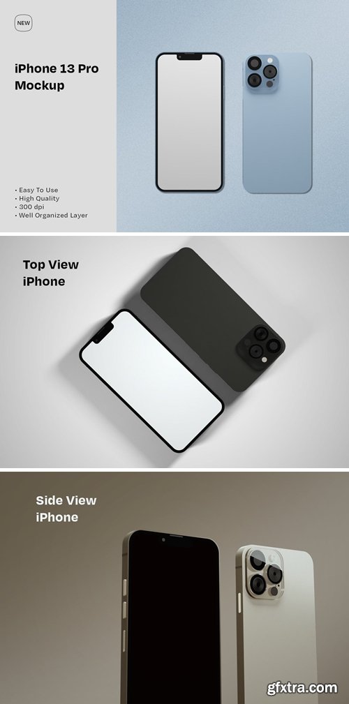Minimalist & Clean iPhone 13 Pro Mockup