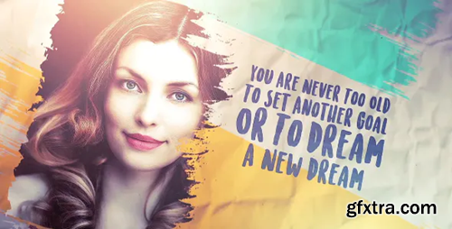 Videohive Brush Stroke slideshow Images and Quotes (2 Versions) 20851895