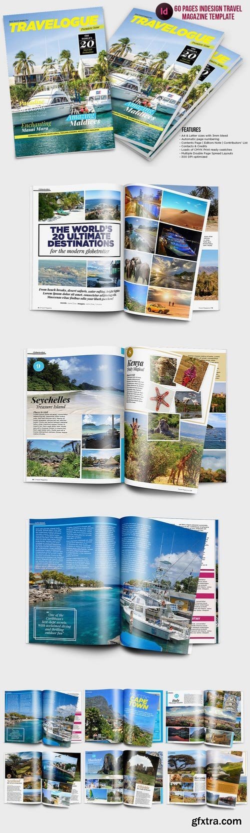 CM - Indesign Travel Magazine Template 497479