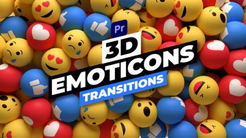 Videohive - 3D Emoticons Transitions for Premiere Pro - 34340096