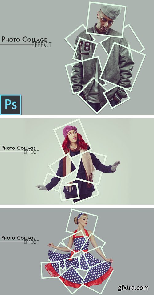 Photo Collage Effect PSD Template + Tutorial