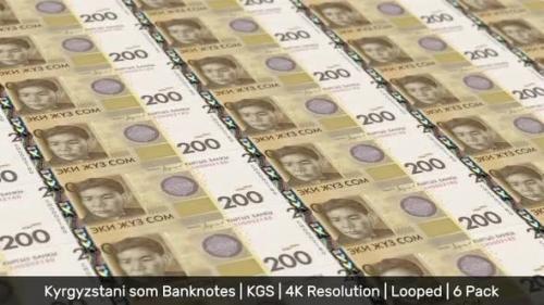 Videohive - Kyrgyzstan Banknotes Money / Kyrgyzstani som / Currency / KGS / 6 Pack - 4K - 34420377