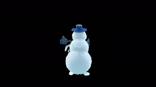 Videohive - 54 Snowman Dancing 4K - 34445759