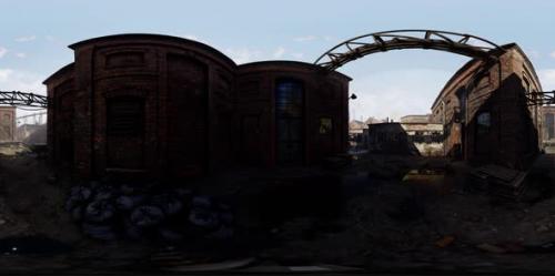 Videohive - VR360 View of Old Abandoned Factory - 34449111