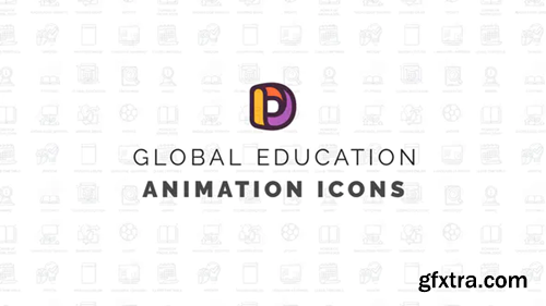 Videohive Global education - Animation Icons 34465071