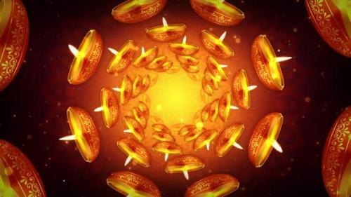 Videohive - Diwali Lamps - 34392940