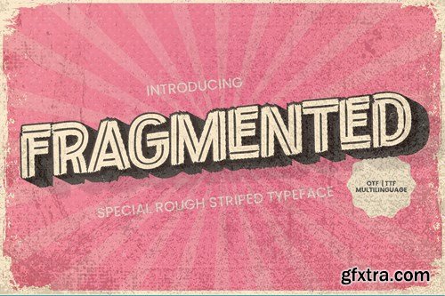 Fragmented - Special Rough Striped Typeface