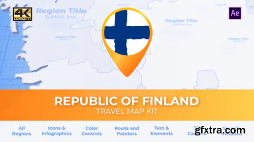 Videohive Finland Map - Republic of Finland Travel Map 34477179