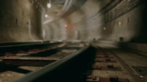 Videohive - Dark Old Abandoned Metro Subway Tunnel - 34336129