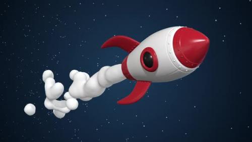 Videohive - Cartoon Rocket In Space 03 - 34337455