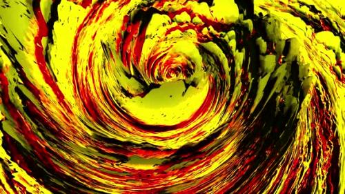 Videohive - Abstract liquid hurricane rotating slowly, top view - 34337905
