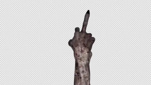 Videohive - Monster Hand - Offensive Gesture - Back View - 34347815