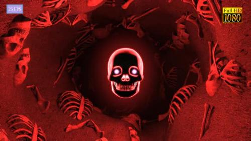 Videohive - Halloween Skull Cave Transition A1 HD - 34453666