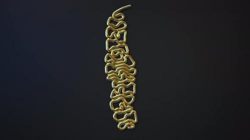 Videohive - Pound Sign Made with Gold Wire - 34456333