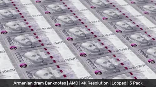 Videohive - Armenia Banknotes Money / Armenian dram / Currency ֏ / AMD / 5 Pack - 4K - 34471844