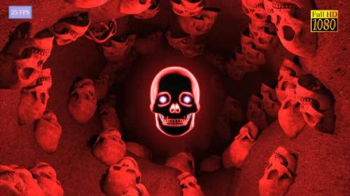 Videohive - Halloween Skull Cave Transition A2 HD - 34472123