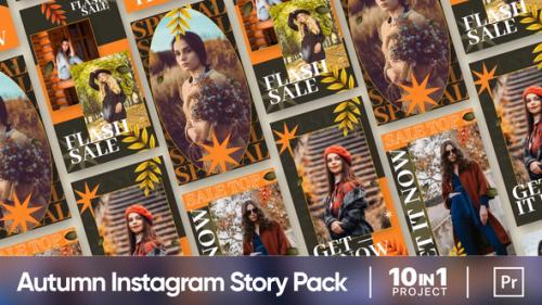 Videohive - Autumn Vibes Sale Promo | Instagram Story Pack (MOGRT) - 34468766