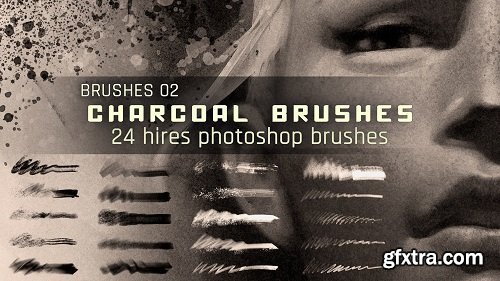 Realistic Charcoal Photoshop Brushes