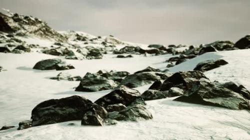 Videohive - Snowy Mountains and Dark Rocks - 34491419