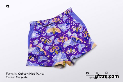 CreativeMarket - Female Cotton Hot Pants Mockup 6211883