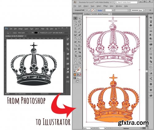 Use Photoshop Objects in Illustrator - A Graphic Design for Lunch™ Class