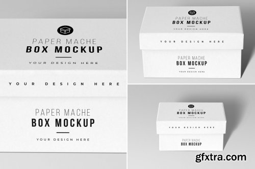 CreativeMarket - Paper Mache Craft Box Mockups 5953880