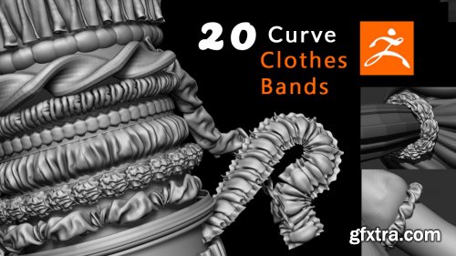 20 Clothes Bands Curve Brushes