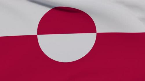Videohive - Flag Greenland Patriotism National Freedom Seamless Loop - 34507265