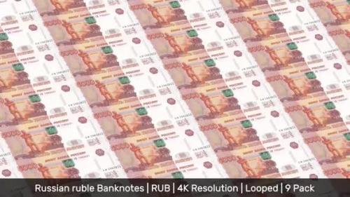 Videohive - Russia Banknotes Money / Russian ruble / Currency ₽ / RUB/ | 9 Pack | - 4K - 34521982