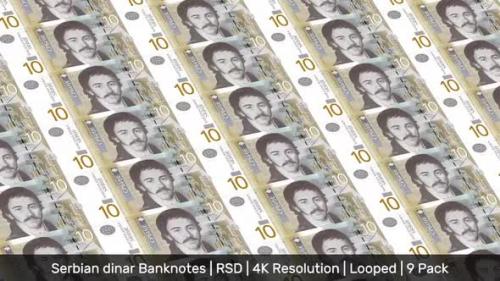 Videohive - Serbia Banknotes Money / Serbian dinar / Currency дин / RSD/ | 9 Pack | - 4K - 34521993