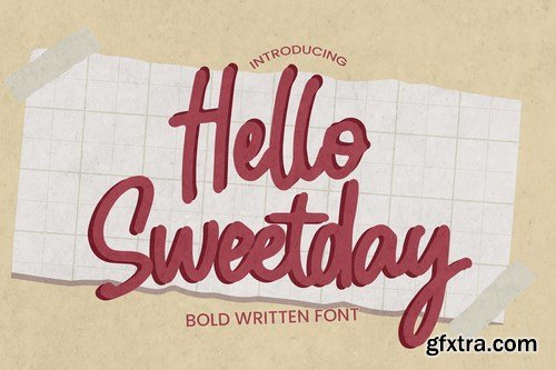 Hello Sweetday - Bold Written Font
