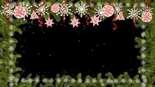 Videohive - Christmas Frame Loop With Alpha Channel - 34533880