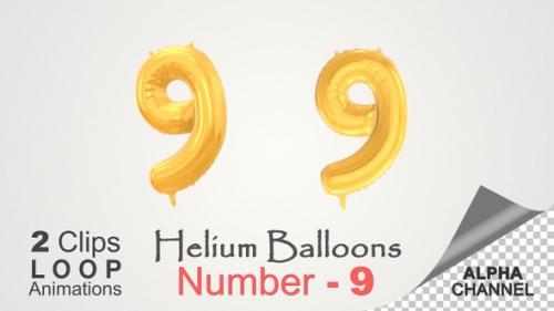 Videohive - Celebration Helium Balloons With Number – 9 - 34547775