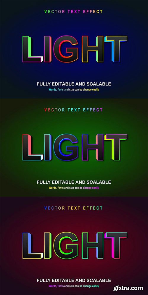 Light Vector Text Effect Template