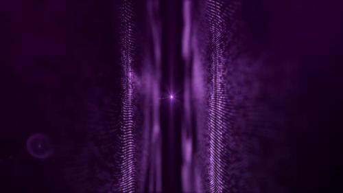 Videohive - Abstract Purple Wavy Dots Background - 34612453