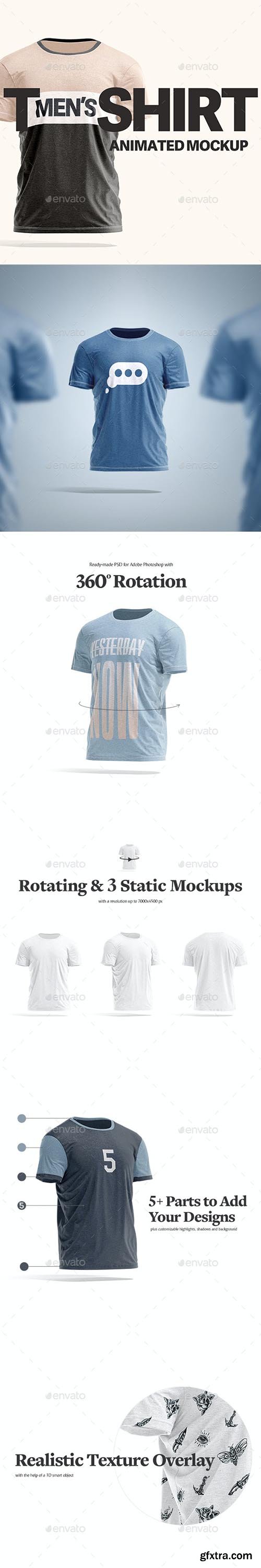 GraphicRiver - Men\'s T-shirt Animated Mockups Set 34463221