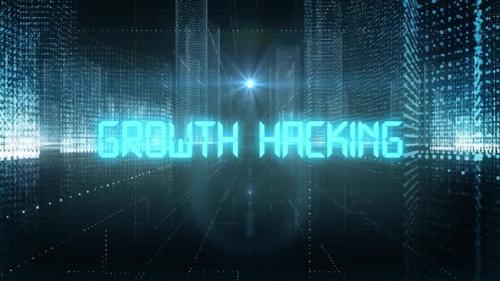 Videohive - Skyscrapers Digital City Tech Word Growth Hacking - 34612563