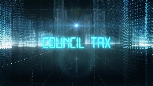 Videohive - Skyscrapers Digital City Tech Word Council Tax - 34612569